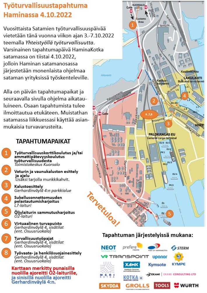 Työturvallisuuspäivä Haminassa 04102022_kartta